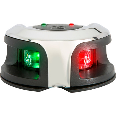 Attwood LightArmor Bow Mount Navigation Light - Stainless Steel - Bi-Color - 2NM Attwood LightArmor Bow Mount Navigation Light - Stainless Steel - Bi-Color - 2NM
