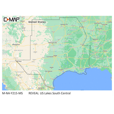 C-MAP M-NA-Y215-MS US Lakes South Central REVEAL Inland Chart