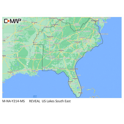 C-MAP M-NA-Y214-MS US Lakes South East REVEAL Inland Chart C-MAP M-NA-Y214-MS US Lakes South East REVEAL Inland Chart