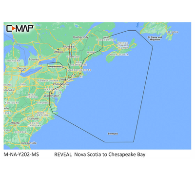 C-MAP M-NA-Y202-MS Nova Scotia to Chesapeake Bay REVEAL Coastal Chart C-MAP M-NA-Y202-MS Nova Scotia to Chesapeake Bay REVEAL Coastal Chart