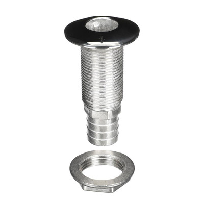 Attwood Stainless Steel Thru-Hull Standard Straight Barbed - 1" Inner Diameter Attwood Stainless Steel Thru-Hull Standard Straight Barbed - 1" Inner Diameter