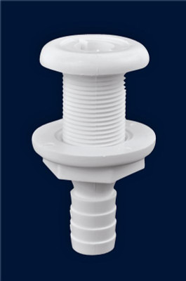 Attwood White Plastic Thru-Hull Fitting - 5/8" Inner Diameter Attwood White Plastic Thru-Hull Fitting - 5/8" Inner Diameter