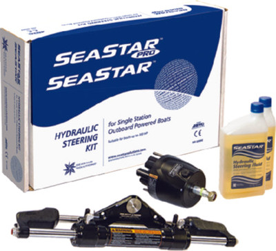 Seastar HK6400A3 SeaStar HK6400A-3 Steering Kit System w/ 1.7 Helm, Pivot Cylinder & Hydraulic Oil