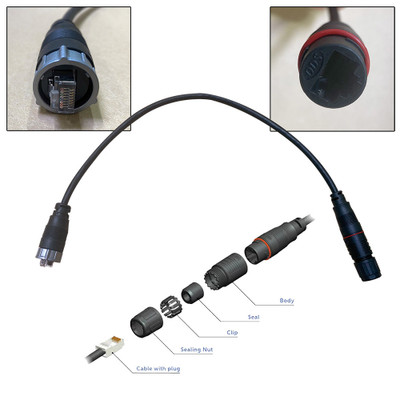Furuno RJ45 to HUB102 Cable 0.5M Waterproof RJ45 (M) to RJ45 Adapter Furuno RJ45 to HUB102 Cable 0.5M Waterproof RJ45 (M) to RJ45 Adapter