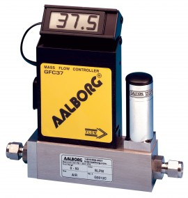 AALBORG GFC37A-VAL6-A0-3NC-32-SS Mass Flow Controller, 0 to 50 LPM N2, 1/4"