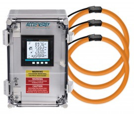 Accuenergy AcuPanel 9104X-IIR-RCT-P3V3-WEB-PUSH + RCT24-2500 Power Meter, 45 to 65 Hz, 480 V