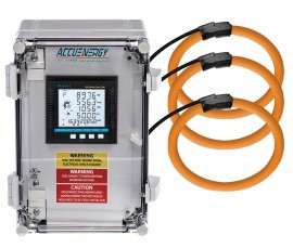 Accuenergy AcuPanel 9104X-IIR-RCT-P3V3-WEB2 + RCT16-1000 Power Meter, 45 to 65 Hz, 480 V