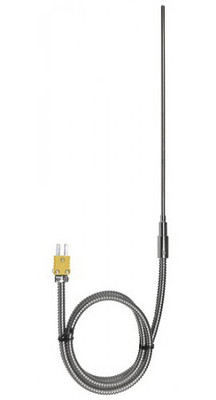 Digi-Sense 08516-80 Type-K Heavy-Duty Probe with Mini Connector, 36", 0.188" Diameter