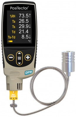 DeFelsko DPMS3 PosiTector Advanced Dew Point Meter with built-in probe and cabled surface temperature sensor