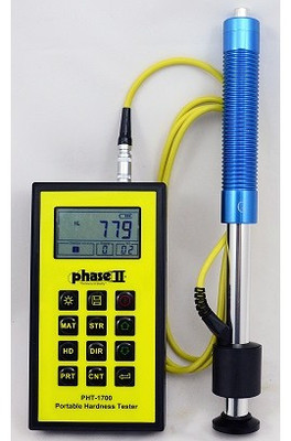 Phase II PHT-1750 Portable Hardness Tester with G Impact for cast/rough surface parts
