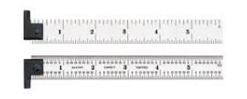 Startett CH604R-6 Spring-Tempered Steel Rule with inch graduations, 6"