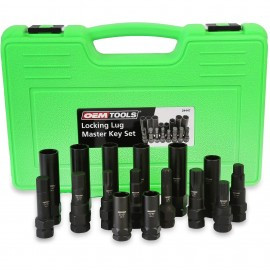 GreatNeck Tools 24447 Locking Lug Master Key Set, 16-Piece