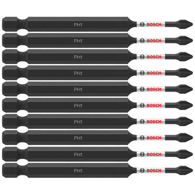 Bosch ITPH135B 10-Pc Impact Tough 3.5" Phillips #1 Power Bits
