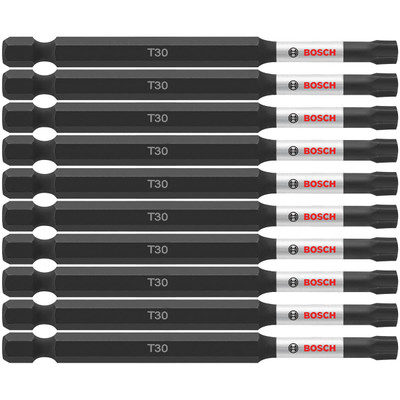 Bosch ITT3035B 10-Pc Impact Tough 3.5" Torx #30 Power Bits (Bulk Pack)