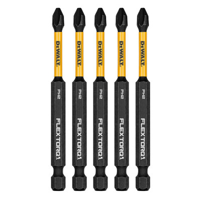 DeWalt DWAF3PH2IR5 PH2 FLEXTORQ  1/4 x 3-1/2in Impact Driver Bits, 5-Pack