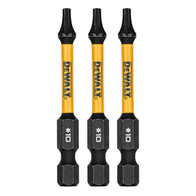 DeWalt DWAF2TX10IR3 T10 FLEXTORQ 1/4 x 2.25in Impact Driver Bits, 3-Pack