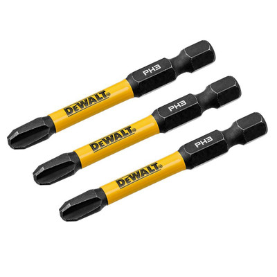 DeWalt DWAF2PH3IR3  PH3 FLEXTORQ 1/4 x 2.25in Impact Driver Bits, 3-Pack