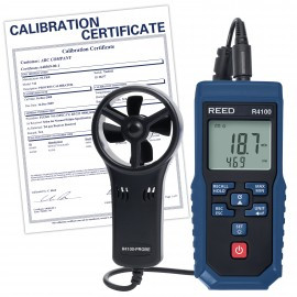 REED R4100-NIST Vane Thermo-Anemometer with Air Volume includes Traceable Calibration Certificate