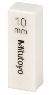 Mitutoyo 613671-551 Metric Rectangular CERA Gauge Block, 10 mm, grade 2