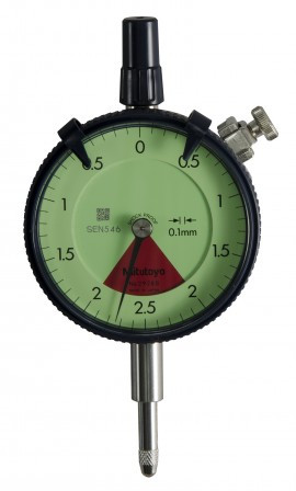 Mitutoyo 2928AB Series 2 Standard One Revolution Flat-Back Dial Indicator, 4 mm, Metric