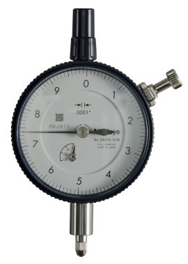 Mitutoyo 2802AB-10 Series 2 Standard Flat-Back Dial Indicator, 0.025", SAE