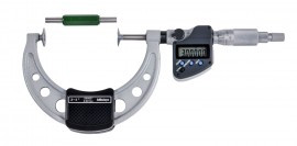 Mitutoyo 369-353-32 Series 369 Digimatic Disk Micrometer with Non-Rotating Spindle, 3 to 4"