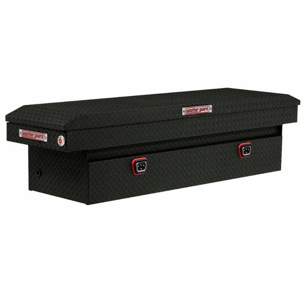 Weatherguard 127-52-04 Saddle Box, Aluminum, Full Standard, Textured Matte Black, 11.0 cu ft