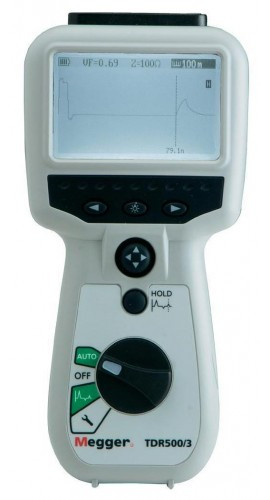 Megger 1005-984 TDR500/3 CTV Handheld Time Domain Reflectometer, with BNC Adapter 
