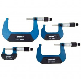 Storm 3M114 Micrometer Set, 0 to 4", 0.0001" graduations