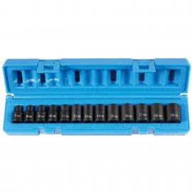 Grey Pneumatic 1213 m Impact Socket Set, 3/8" drive, 7 to 19 mm