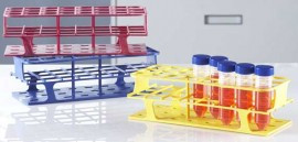 Heathrow Scientific HS120398 OneRack Test Tube Rack, 13 mm, Yellow, 8pk