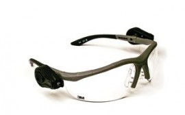 3M 11476-00000-10 LightVision 2 LED Protective Eyewear Black with Clear Lens (Pack of 10)