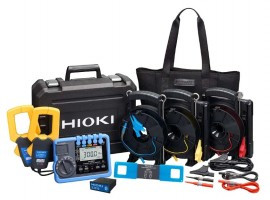 Hioki FT6041-92 Earth Tester Set with signal-induction clamp, clamp-on sensor and wireless adapter, 3 Ω to 300 kΩ