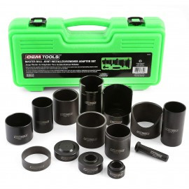GreatNeck Tools 37310 Ball Joint Installer/Remover Adapter Set for 27023 Ball Joint Press, 14-piece