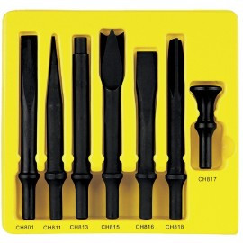 Grey Pneumatic CS807 Impact Chisel Set, 7-piece,.498" shank