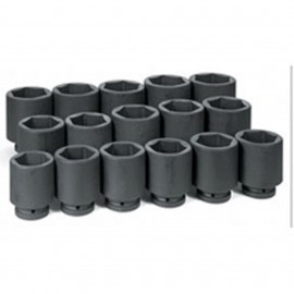Grey Pneumatic 9016D Fractional Socket Set, 1" drive, 16-piece