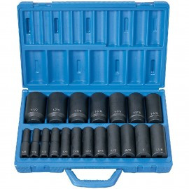 Grey Pneumatic 1319D Socket Set, ½" drive, 19-piece