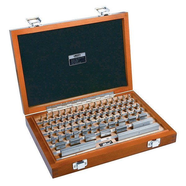 Insize 4102-281 Steel Gage Block Set, 81Pcs, Grade As-2