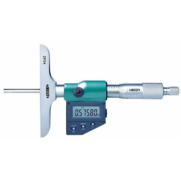 Insize 3540-50E Electronic Depth Micrometer, 0-2"/0-50Mm