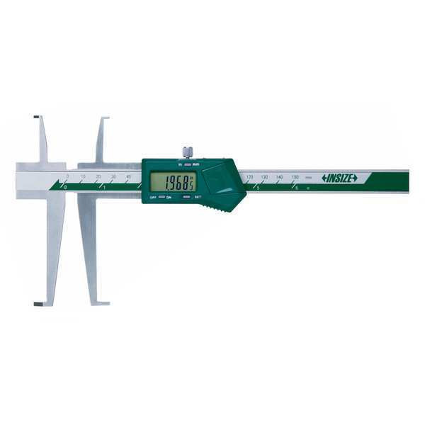 Insize 1176-150 Electronic Inside Groove Caliper, Upper Jaw .35-6"/9-150Mm, Lower Jaw .59-6"/15-150Mm