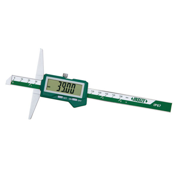 Insize 1541-150 Ip67 Waterproof Electronic Depth Gage, 0-6"/0-150Mm, Graduation .0005"/0.01Mm