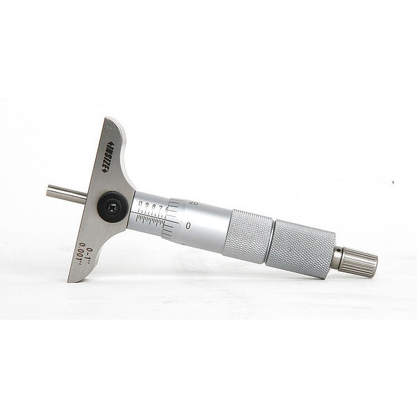 Insize 3241-B1 Depth Micrometer, 0-1", Graduation .001", Base 2.480.669"