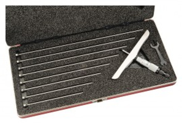 Starrett 445DZ-9RL Depth Micrometer, 0 to 9", 9 rods