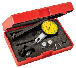 Starrett 3908MAC Dial Test Indicator with dovetail mount, 0.2 mm range, 0 to 100 to 0