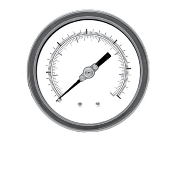 Winters PN21093N, 4" DIAL NACE 0-60 PSI/KPA VAC, 1/4" NPT BACK,