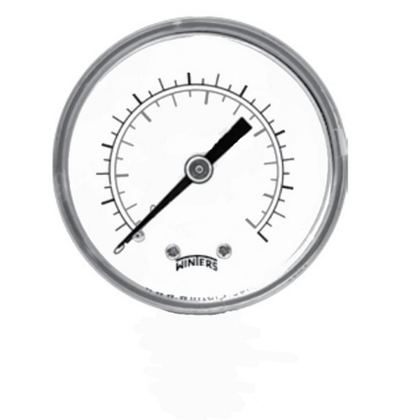 Winters PRL029, REGULATOR GAUGE 2"x1/4" NPT BACK 30/0/160 PSI/KPA,