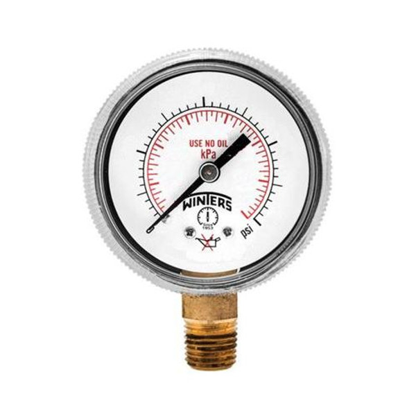Winters PWL2832, WELDING GAUGE 2.5" 0-4000 PSI/BAR 1/4BTM,