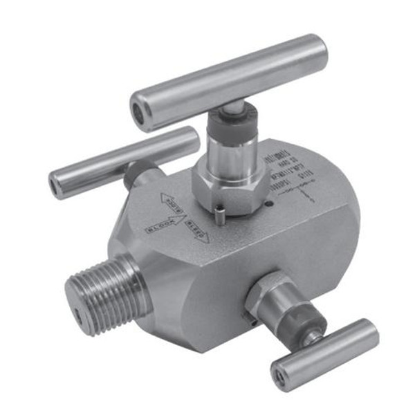 Winters BBV3422N, DBL BBV SS 3/4Mx1/2FNPT HARD 10K 3HDL NACE, BLOCK & BLEED VALVE