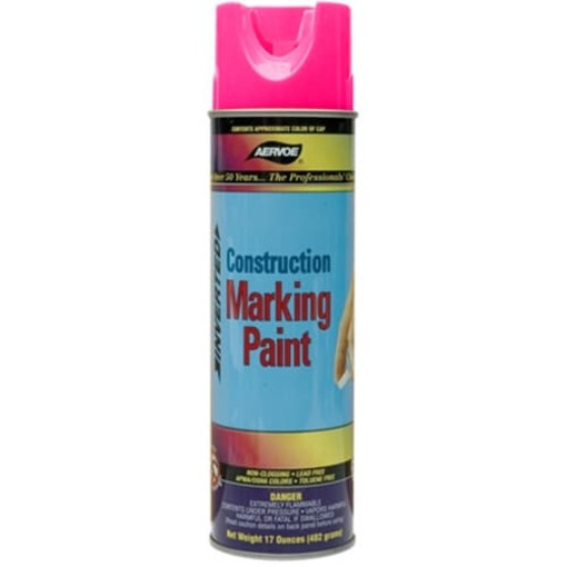 Aervoe 249 17 oz. Fluorescent Pink Construction Marking Paint