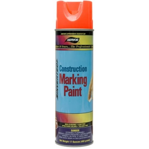 Aervoe 247 17 oz. Fluorescent Orange Construction Marking Paint